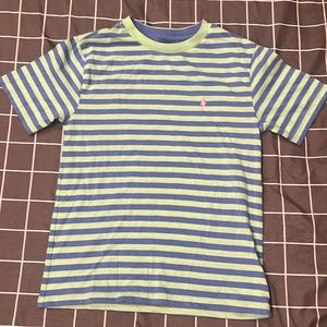 Polo Boys Stripped Tee. Size S(8) Green/Blue.